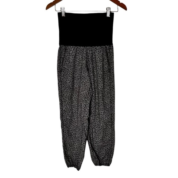 Lululemon Om Pant-Black Floral Lightweight High Waisted Joggers-Maternity- Size2 - Picture 7 of 14